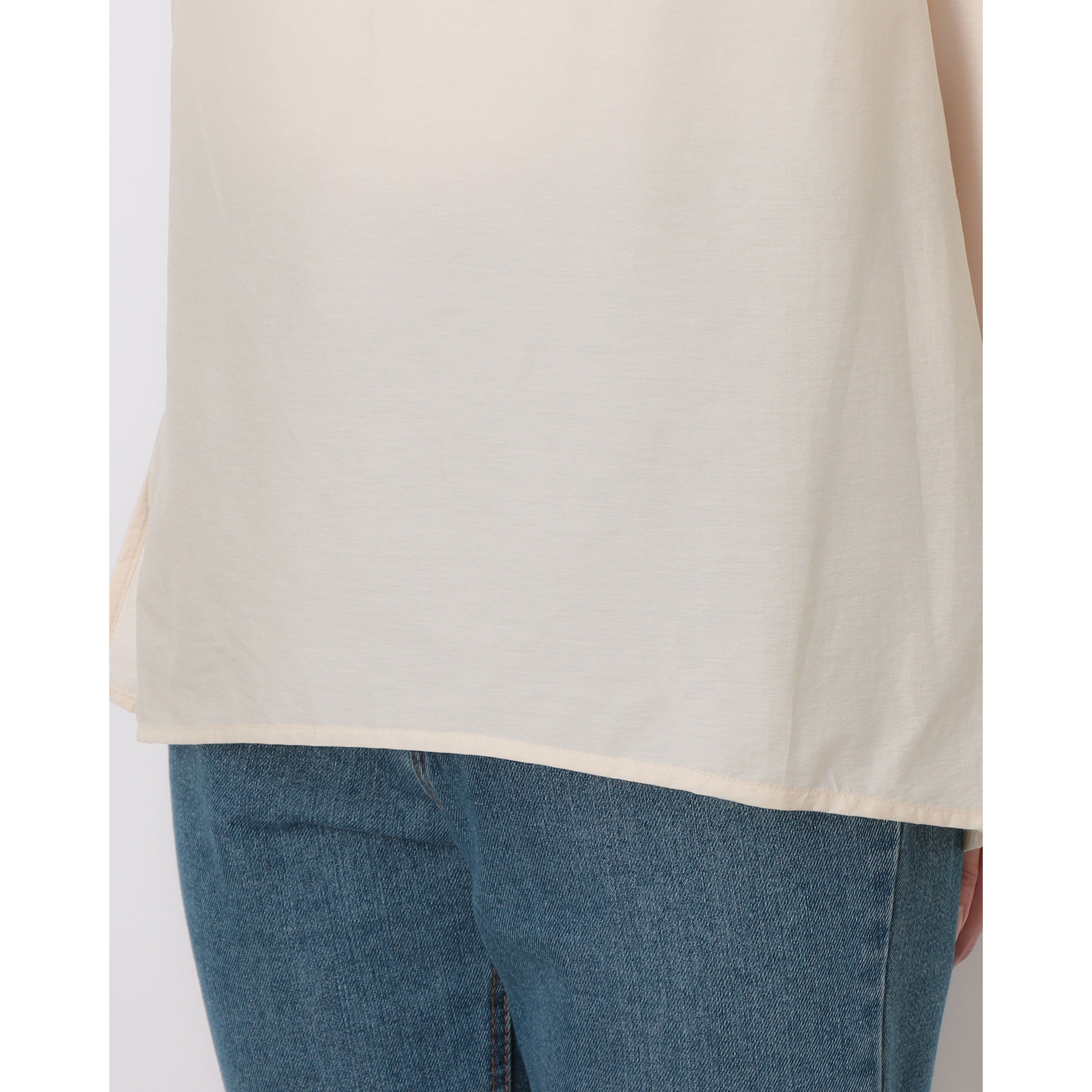 ルエブル LOEUVRE Draped Scarf Blouse - 01 （BUTTER BEIGE） BUTTER BEIGE