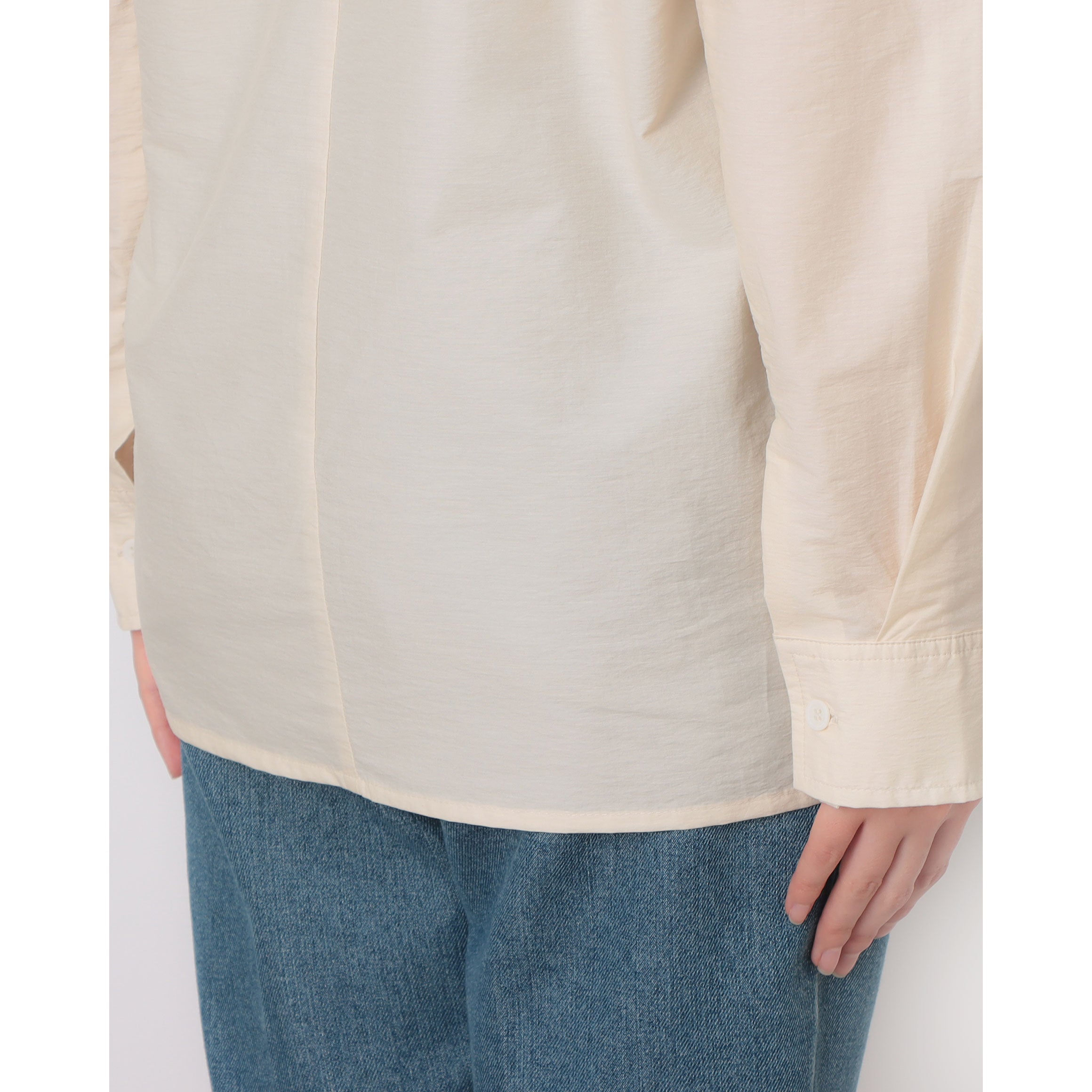 ルエブル LOEUVRE Draped Scarf Blouse - 01 （BUTTER BEIGE） BUTTER BEIGE