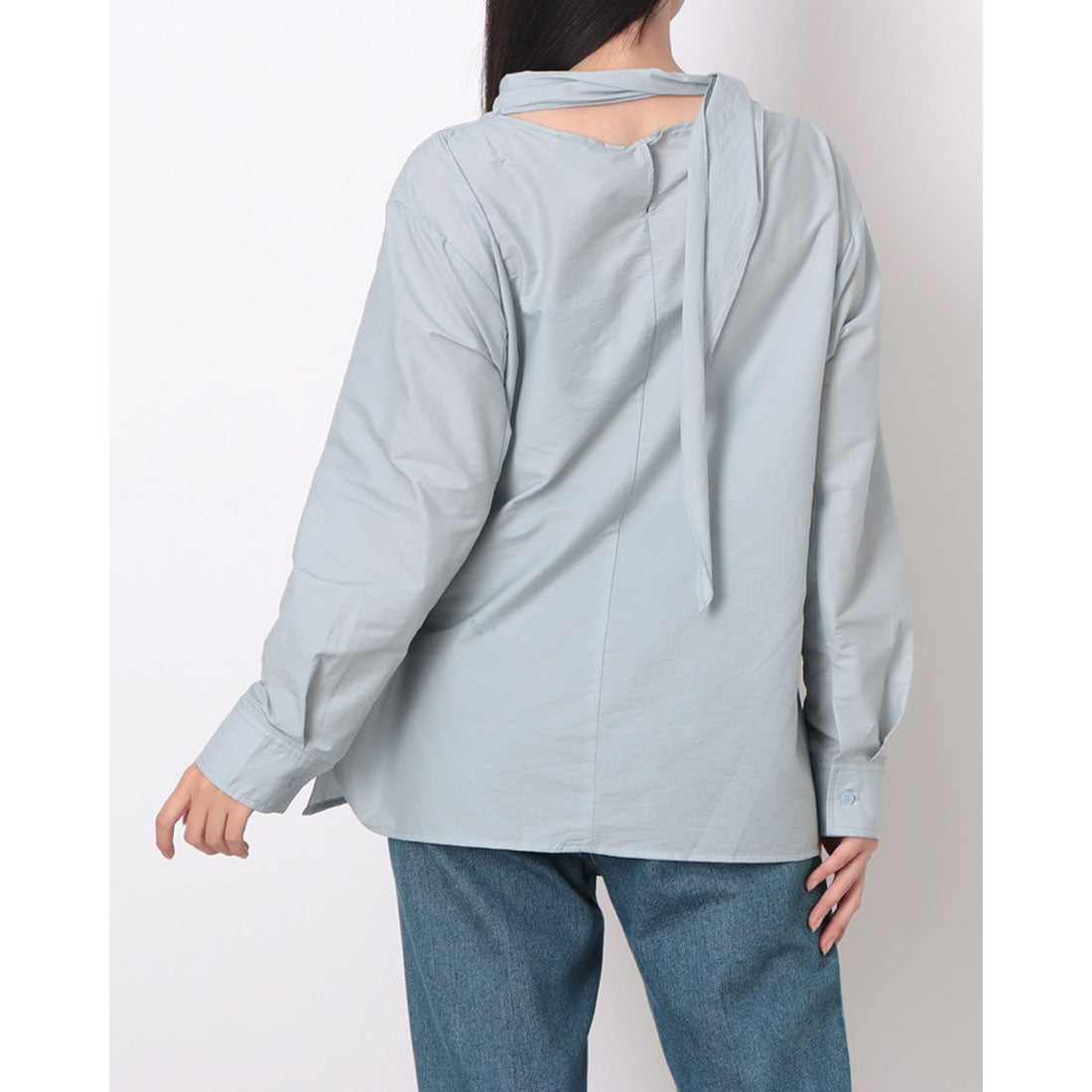 ルエブル LOEUVRE Draped Scarf Blouse - 01 （SOFT BLUE） SOFT BLUE