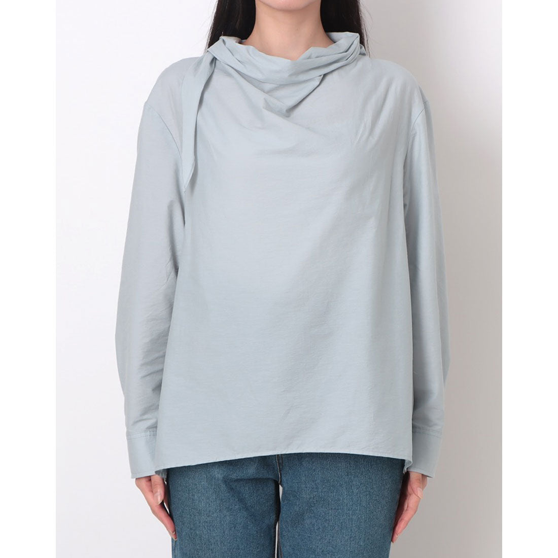 ルエブル LOEUVRE Draped Scarf Blouse - 01 （SOFT BLUE） SOFT BLUE