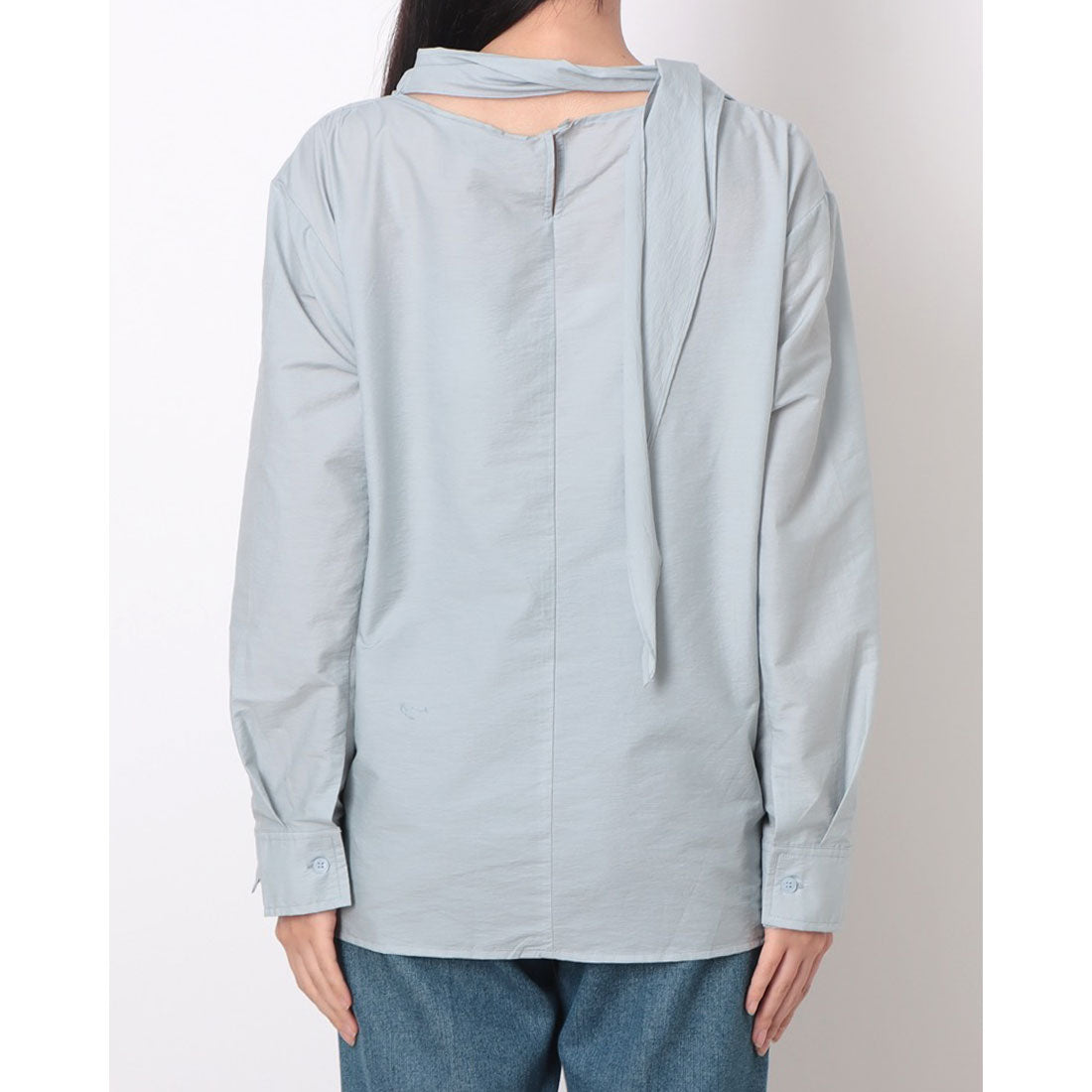 ルエブル LOEUVRE Draped Scarf Blouse - 01 （SOFT BLUE） SOFT BLUE