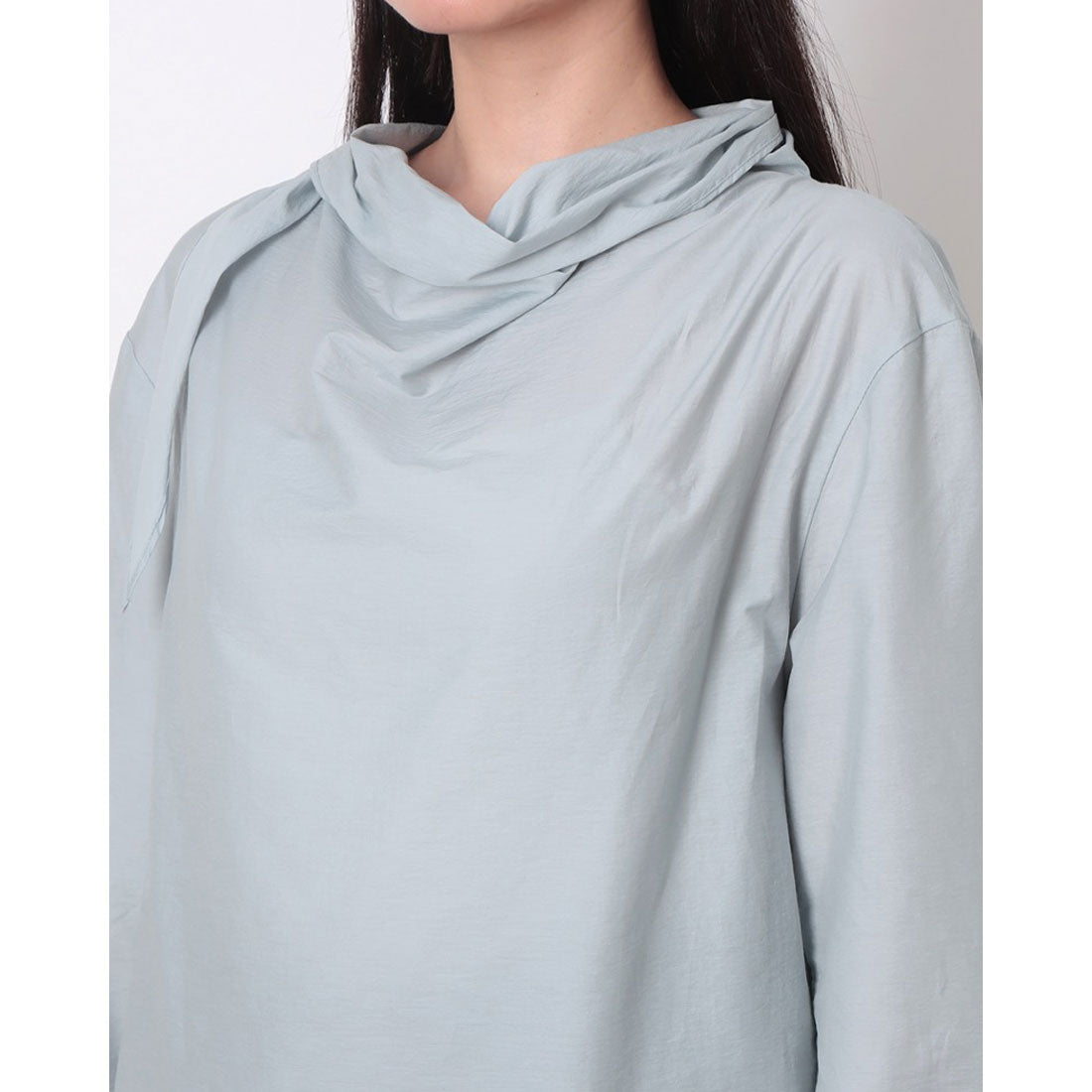 ルエブル LOEUVRE Draped Scarf Blouse - 01 （SOFT BLUE） SOFT BLUE