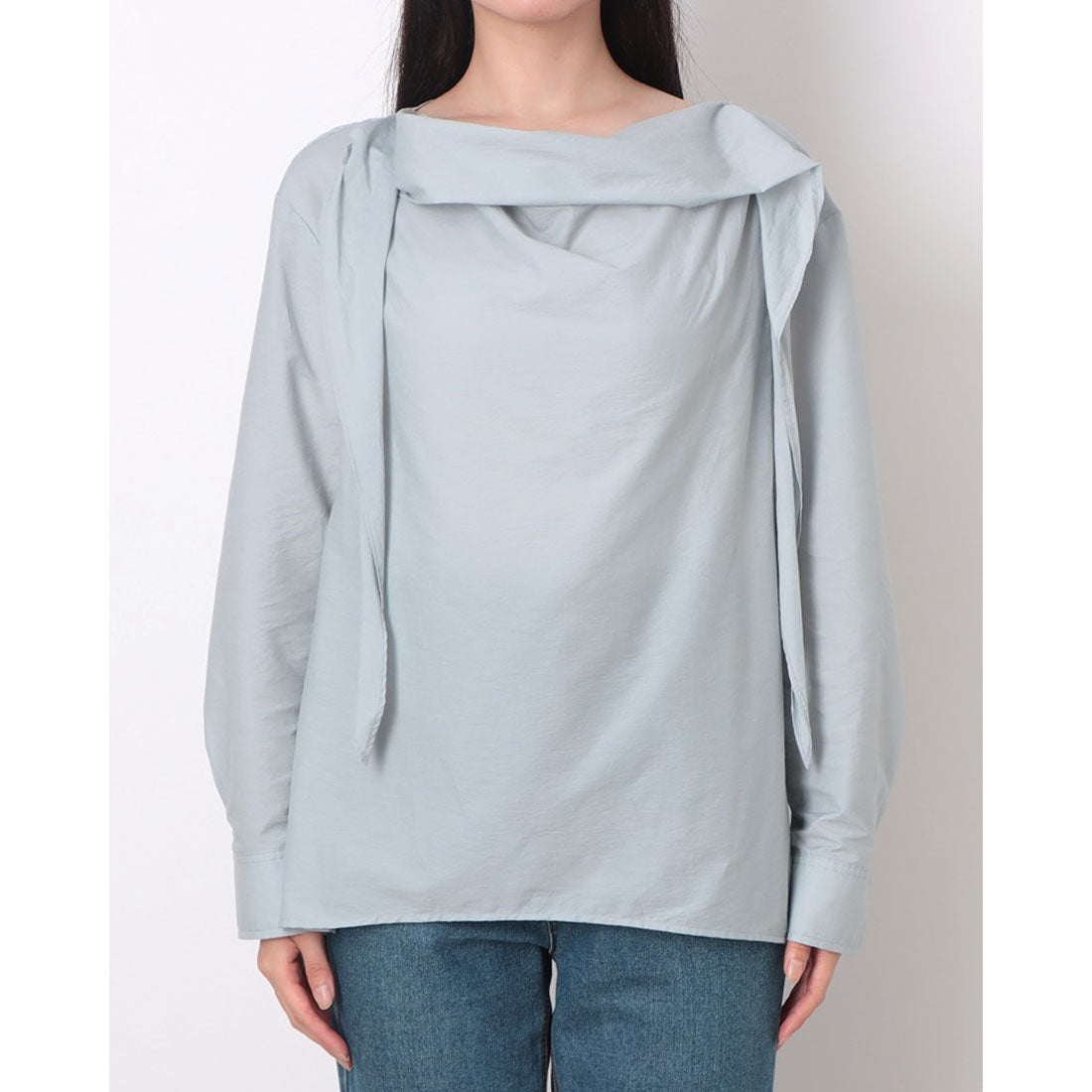 ルエブル LOEUVRE Draped Scarf Blouse - 01 （SOFT BLUE） SOFT BLUE