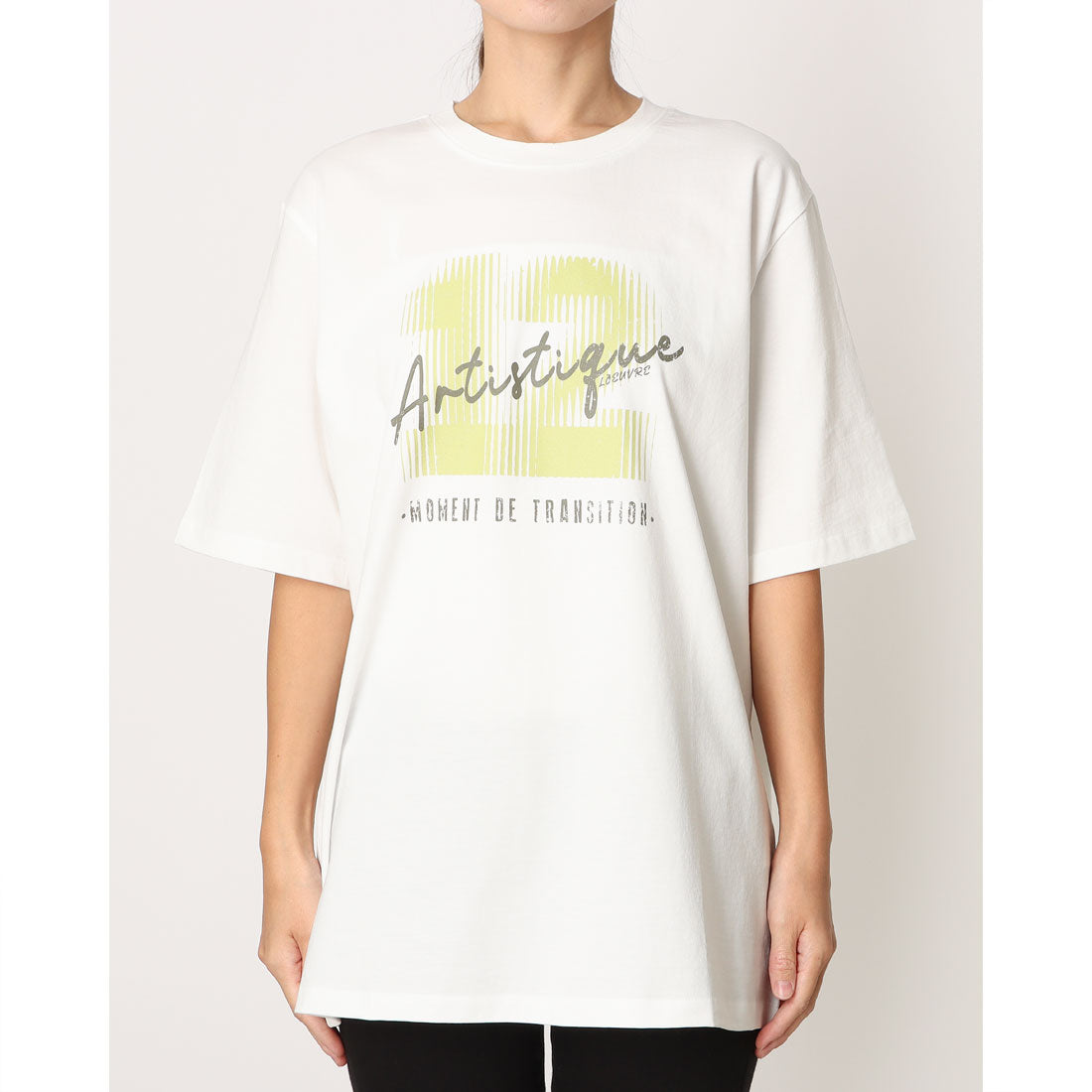 ルエブル LOEUVRE Crack Print Boxy T-shirt （O/WHITE） O/WHITE