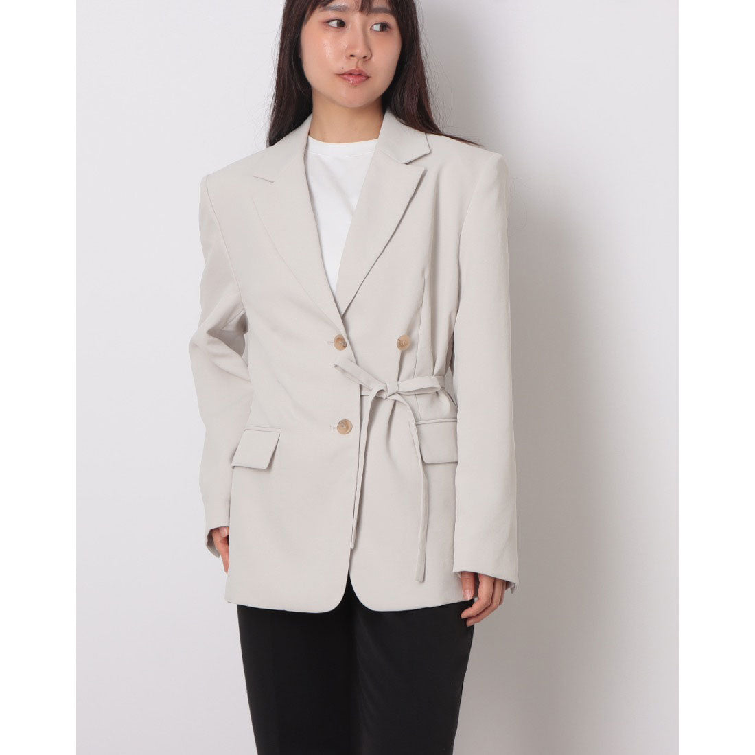 ルエブル LOEUVRE Belted Single Jacket （9F ECRU BEIGE） 9F ECRU BEIGE