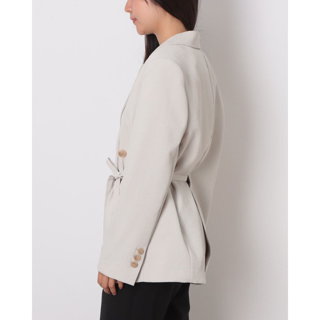 ルエブル LOEUVRE Belted Single Jacket （9F ECRU BEIGE） 9F ECRU BEIGE