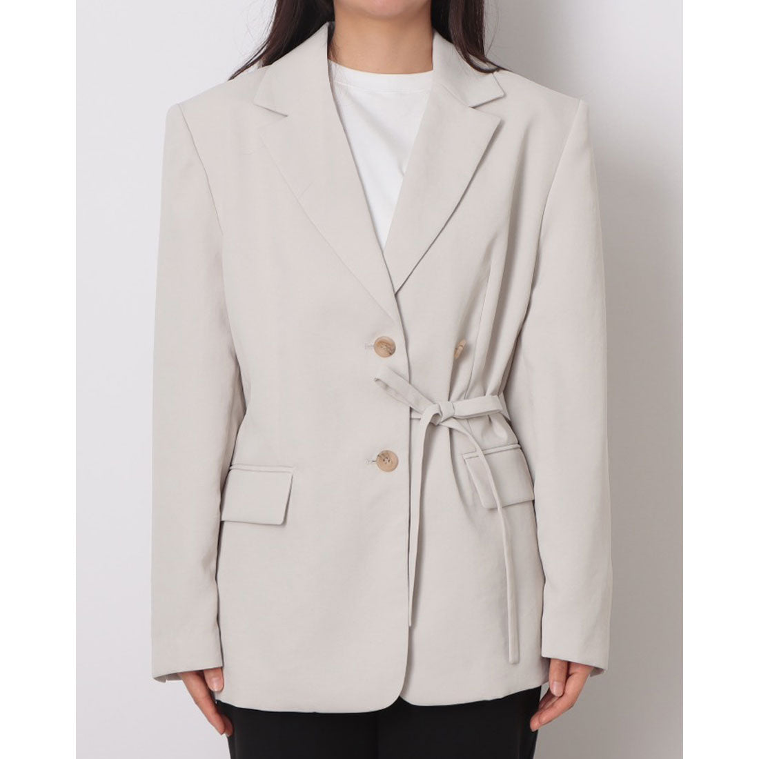 ルエブル LOEUVRE Belted Single Jacket （9F ECRU BEIGE） 9F ECRU BEIGE