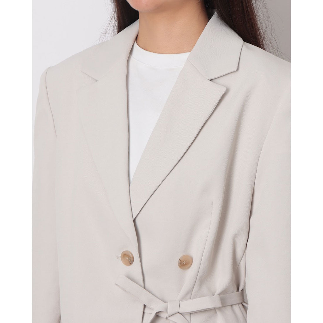 ルエブル LOEUVRE Belted Single Jacket （9F ECRU BEIGE） 9F ECRU BEIGE