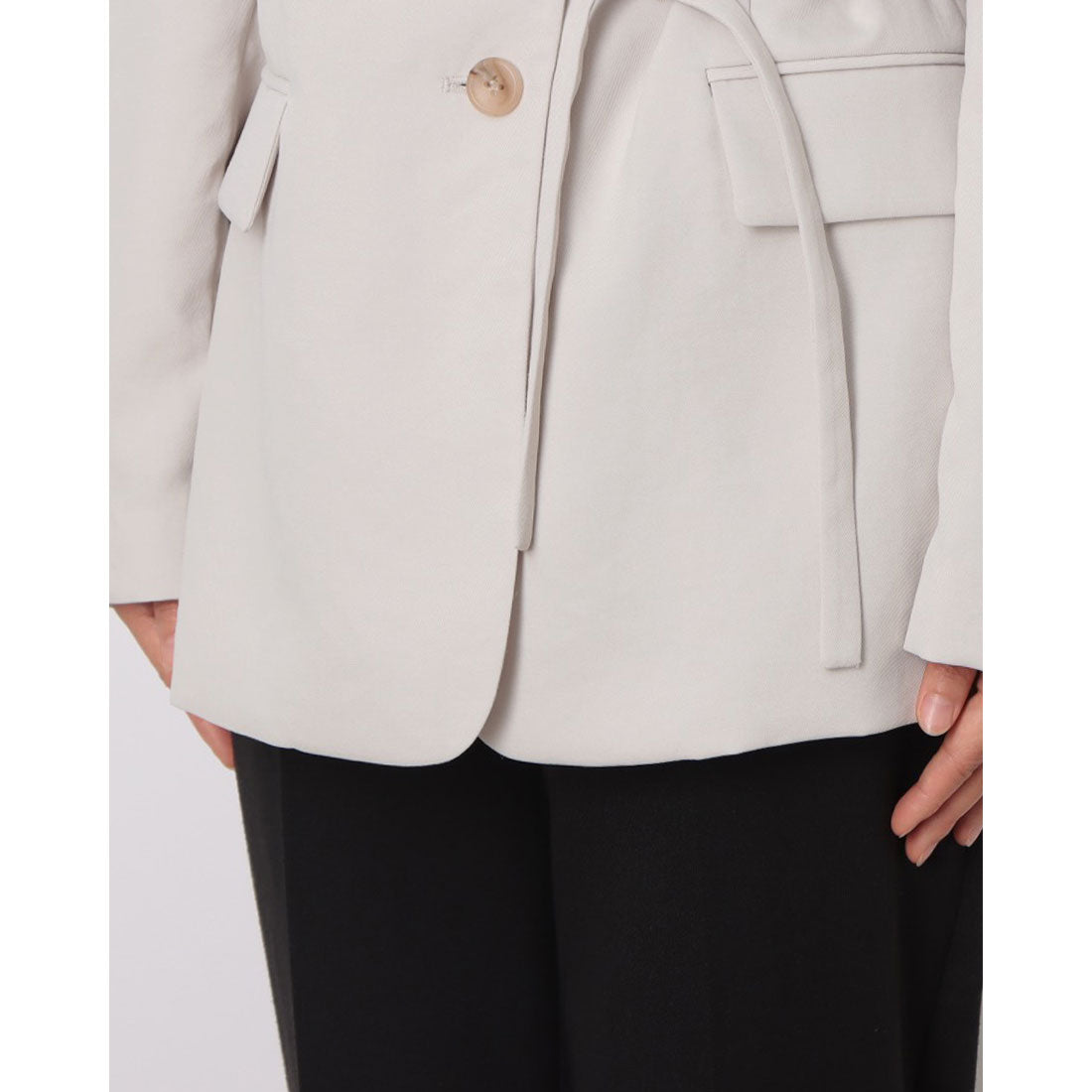 ルエブル LOEUVRE Belted Single Jacket （9F ECRU BEIGE） 9F ECRU BEIGE