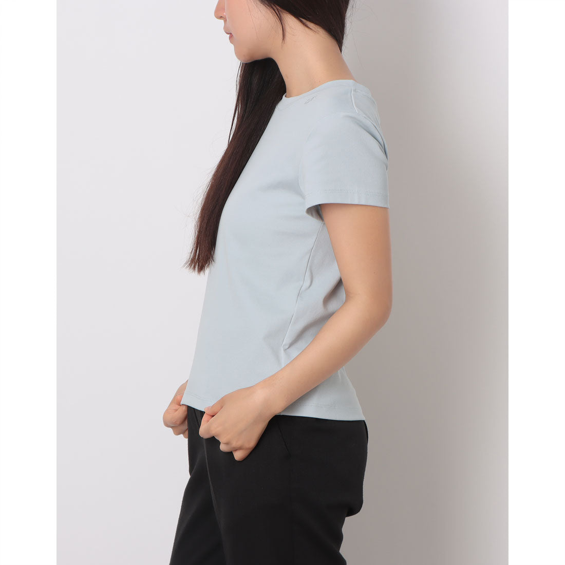 ルエブル LOEUVRE Basic Embroidered T-Shirt （J5 SOFT BLUE） J5 SOFT BLUE
