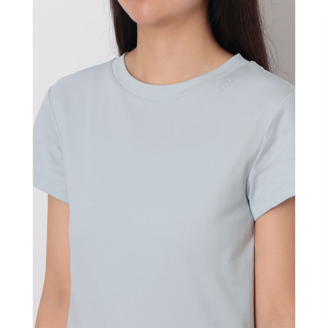 ルエブル LOEUVRE Basic Embroidered T-Shirt （J5 SOFT BLUE） J5 SOFT BLUE