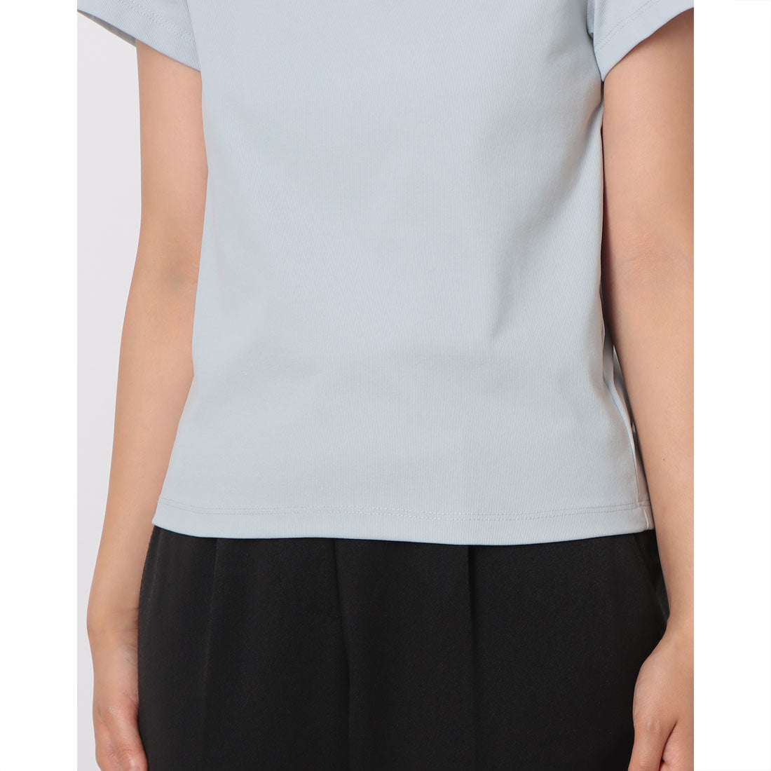 ルエブル LOEUVRE Basic Embroidered T-Shirt （J5 SOFT BLUE） J5 SOFT BLUE