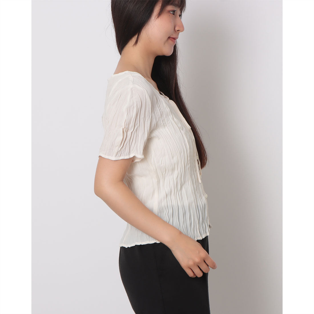 ルエブル LOEUVRE Wrinkle String Blouse （9A CREAM） 9A CREAM