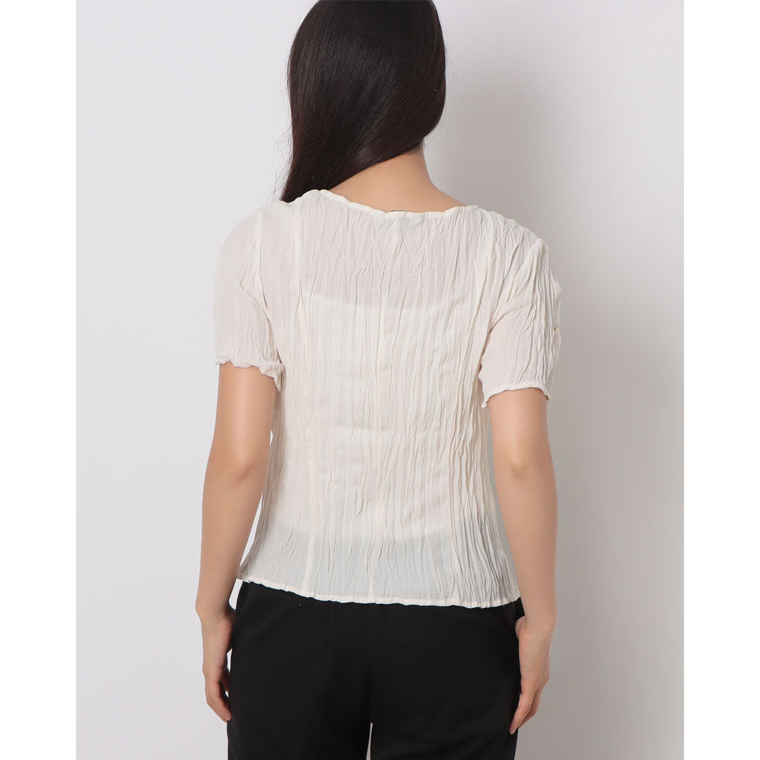 ルエブル LOEUVRE Wrinkle String Blouse （9A CREAM） 9A CREAM