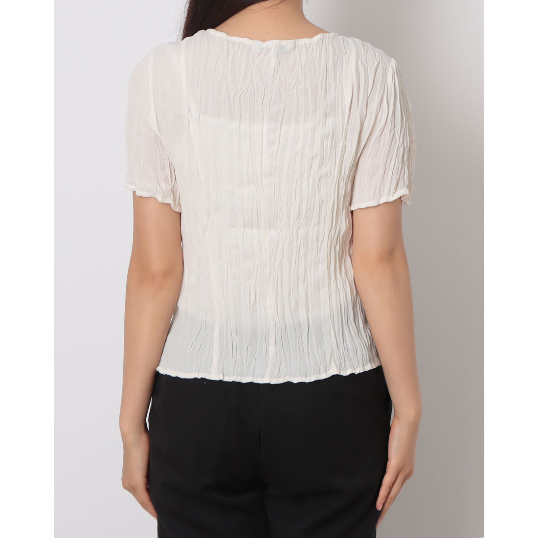 ルエブル LOEUVRE Wrinkle String Blouse （9A CREAM） 9A CREAM