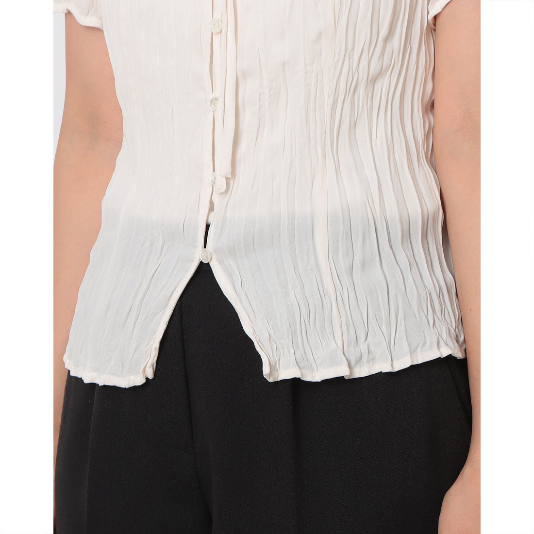 ルエブル LOEUVRE Wrinkle String Blouse （9A CREAM） 9A CREAM