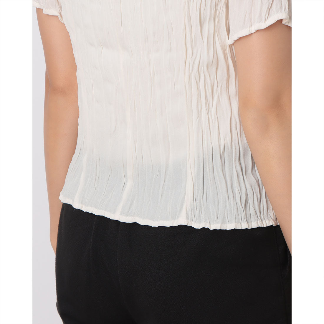 ルエブル LOEUVRE Wrinkle String Blouse （9A CREAM） 9A CREAM