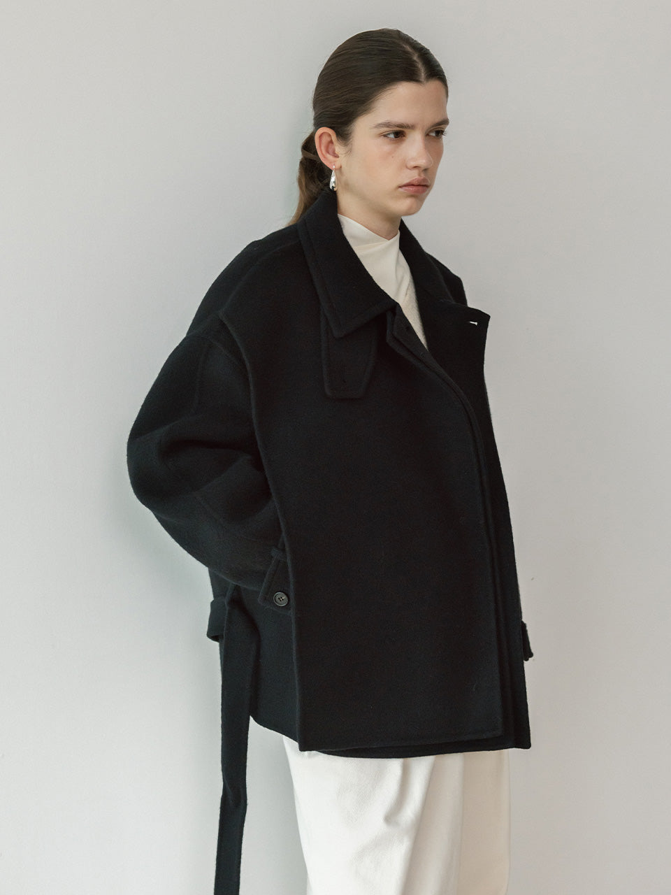 ルエブル LOEUVRE Hand-made Belted Half-Coat （BLACK） BLACK