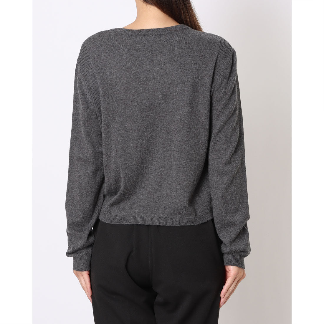 ルエブル LOEUVRE Diagonal Tied Cardigan （CHARCOAL） CHARCOAL