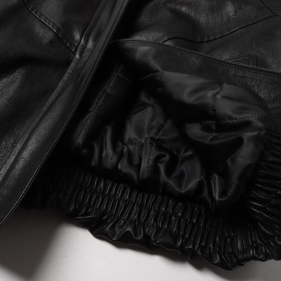 ルエブル LOEUVRE Detachable Fur Collar-Faux Leather Jacket （BLACK） BLACK