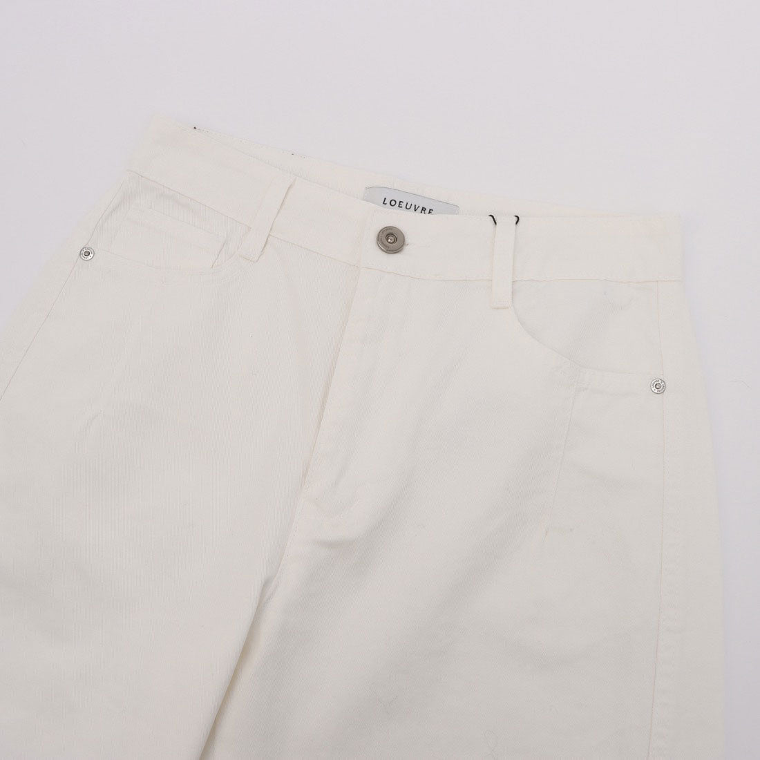 ルエブル LOEUVRE Straight-leg Coating Jeans （IVORY） IVORY