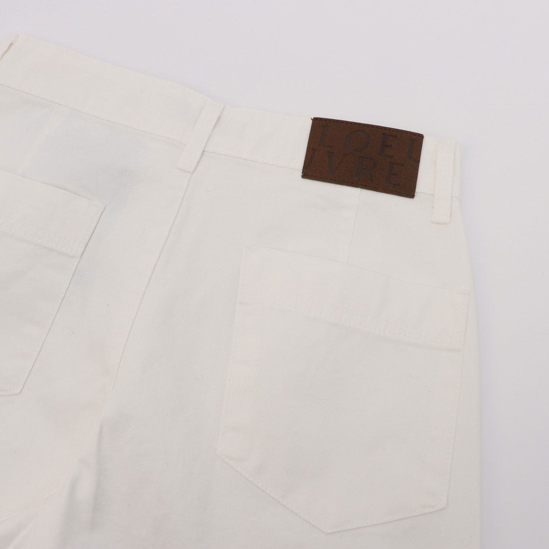 ルエブル LOEUVRE Straight-leg Coating Jeans （IVORY） IVORY