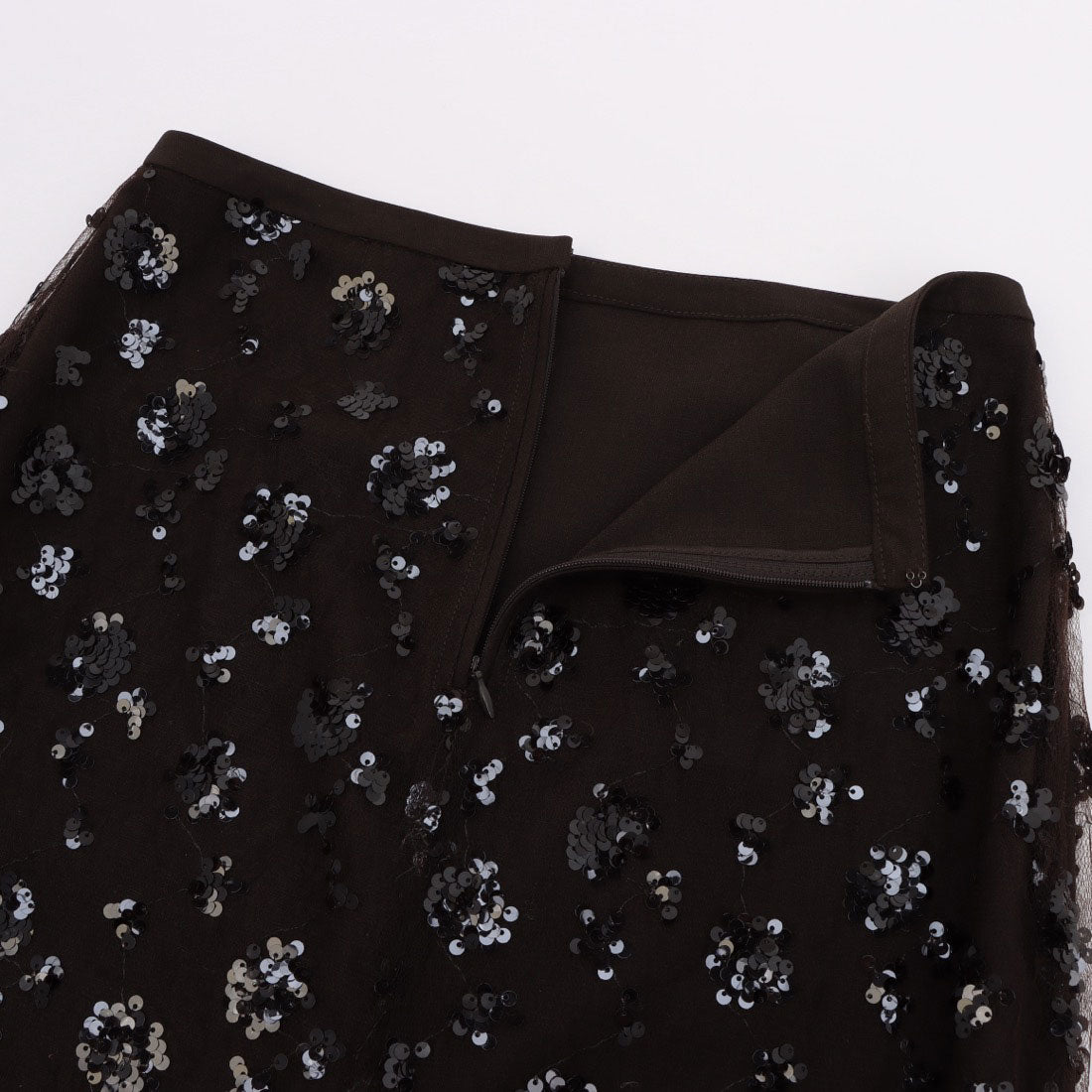 ルエブル LOEUVRE H line Spangle long Skirt （BROWN） BROWN