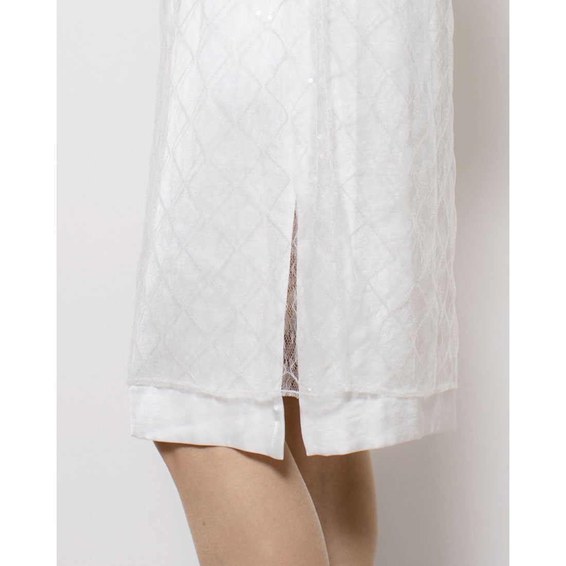 ルエブル LOEUVRE Square Spangle Layered Skirt