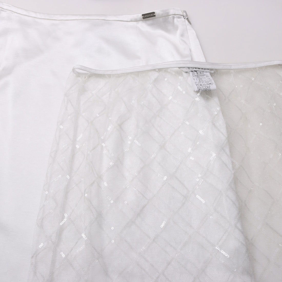 ルエブル LOEUVRE Square Spangle Layered Skirt
