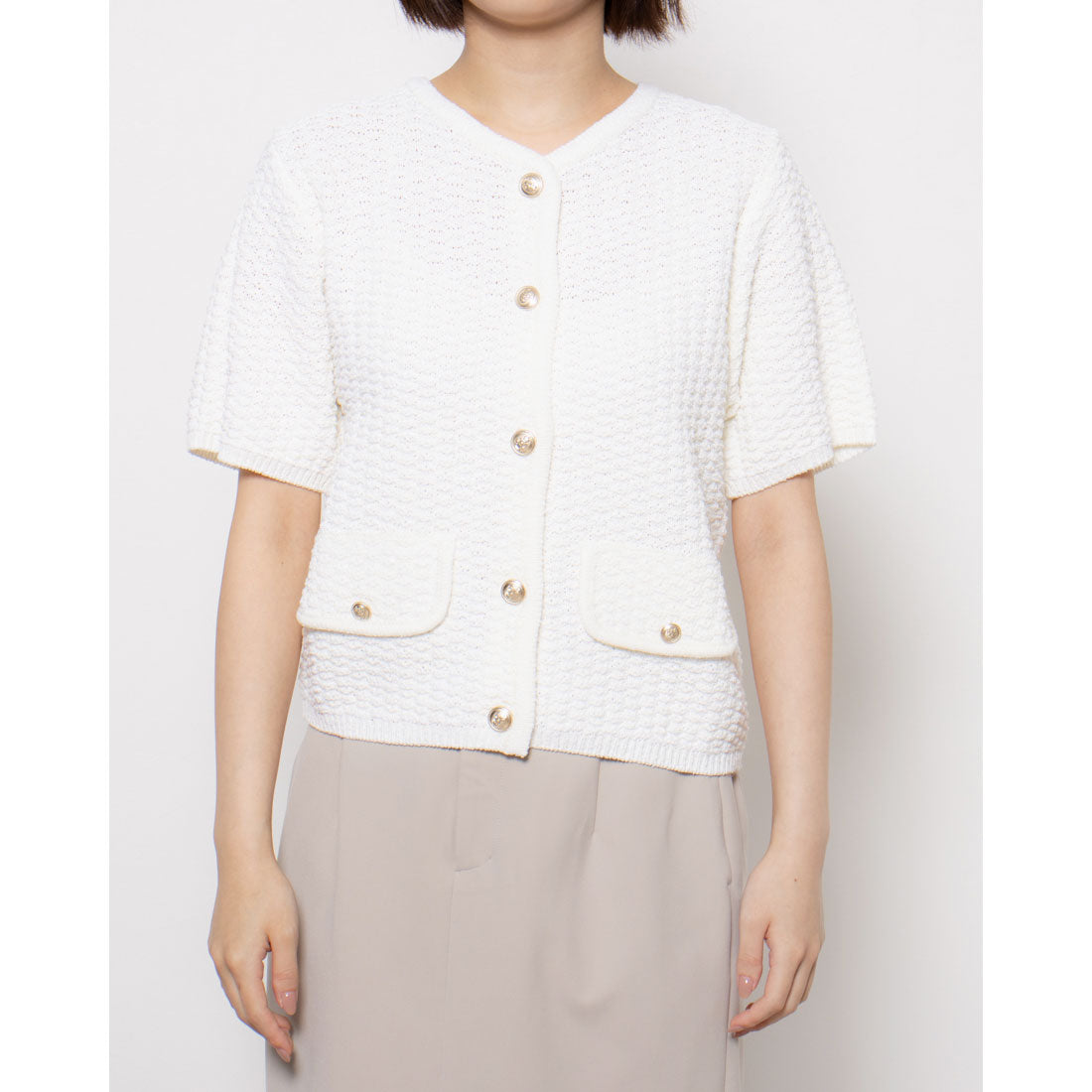 ルエブル LOEUVRE Fancy Knit Jacket