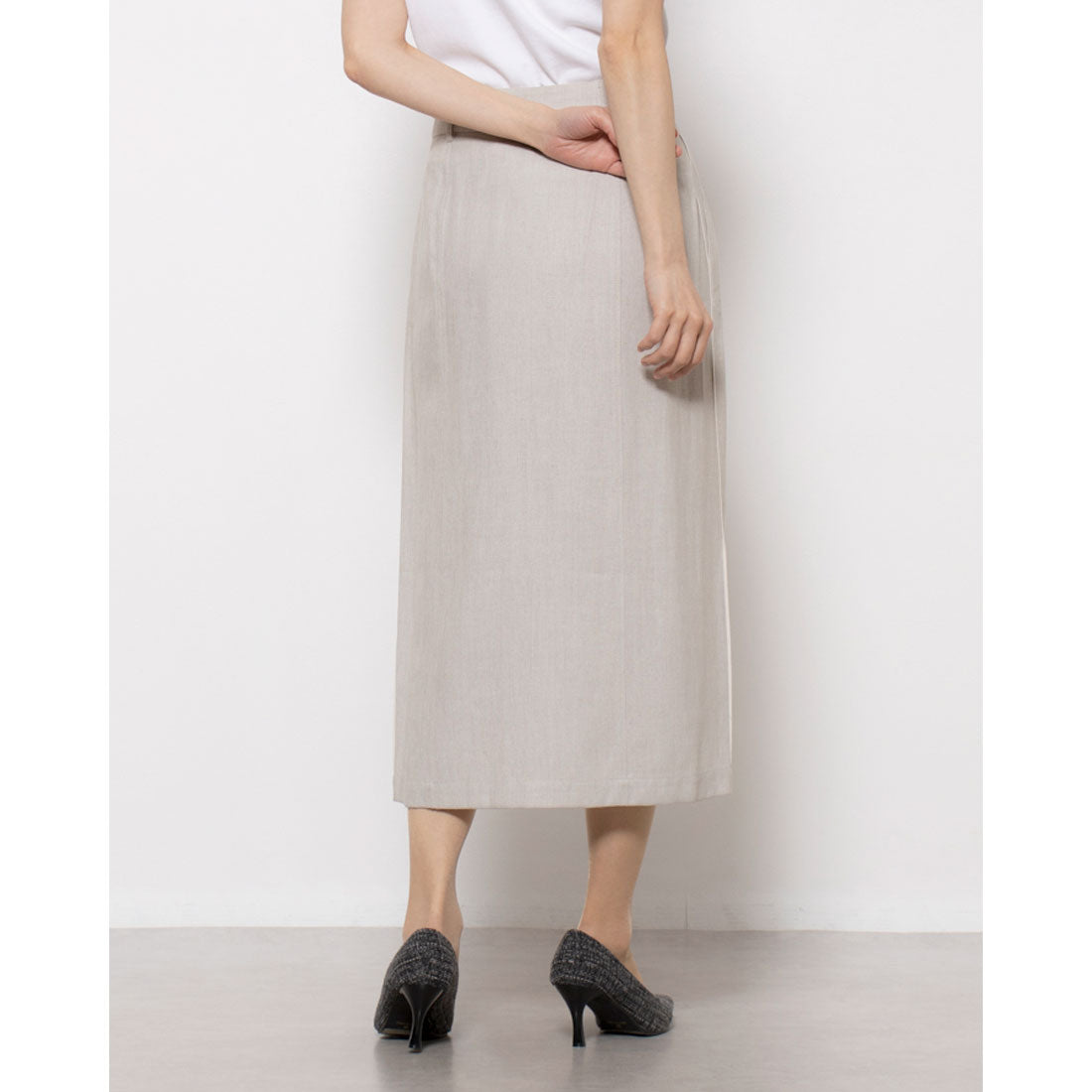 ルエブル LOEUVRE Slit Midi Skirt
