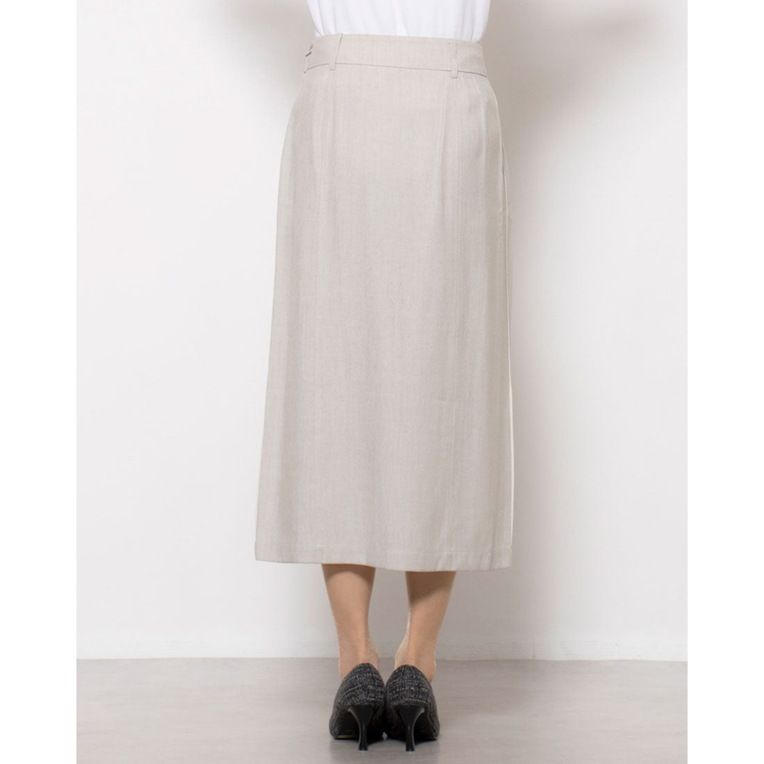 ルエブル LOEUVRE Slit Midi Skirt