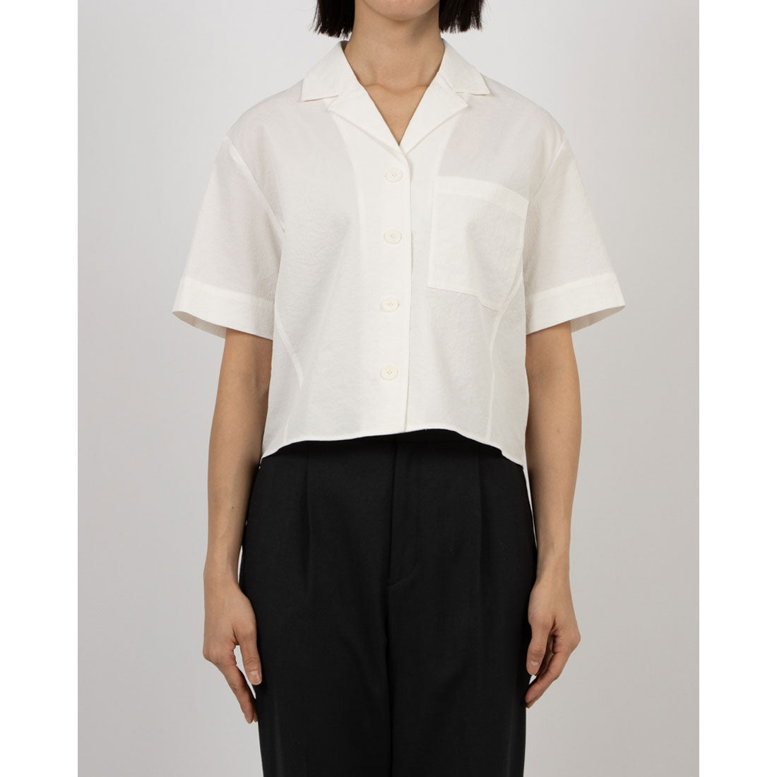 ルエブル LOEUVRE Open collar Half-sleeve Shirt