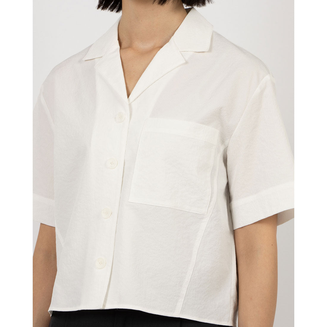 ルエブル LOEUVRE Open collar Half-sleeve Shirt