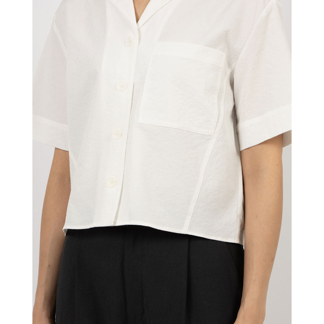 ルエブル LOEUVRE Open collar Half-sleeve Shirt