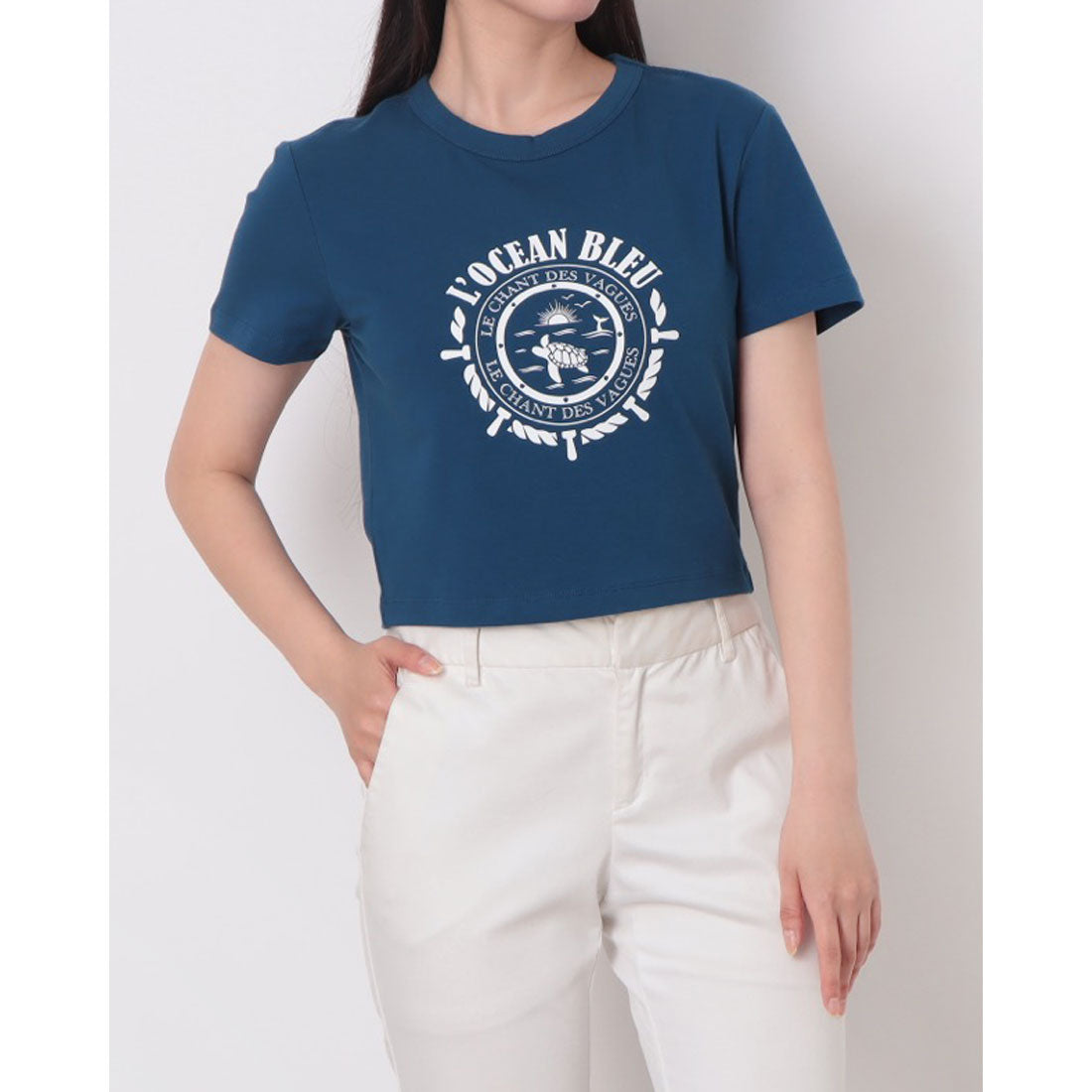 ルエブル LOEUVRE Layered Jersey Top （BLUE） BLUE