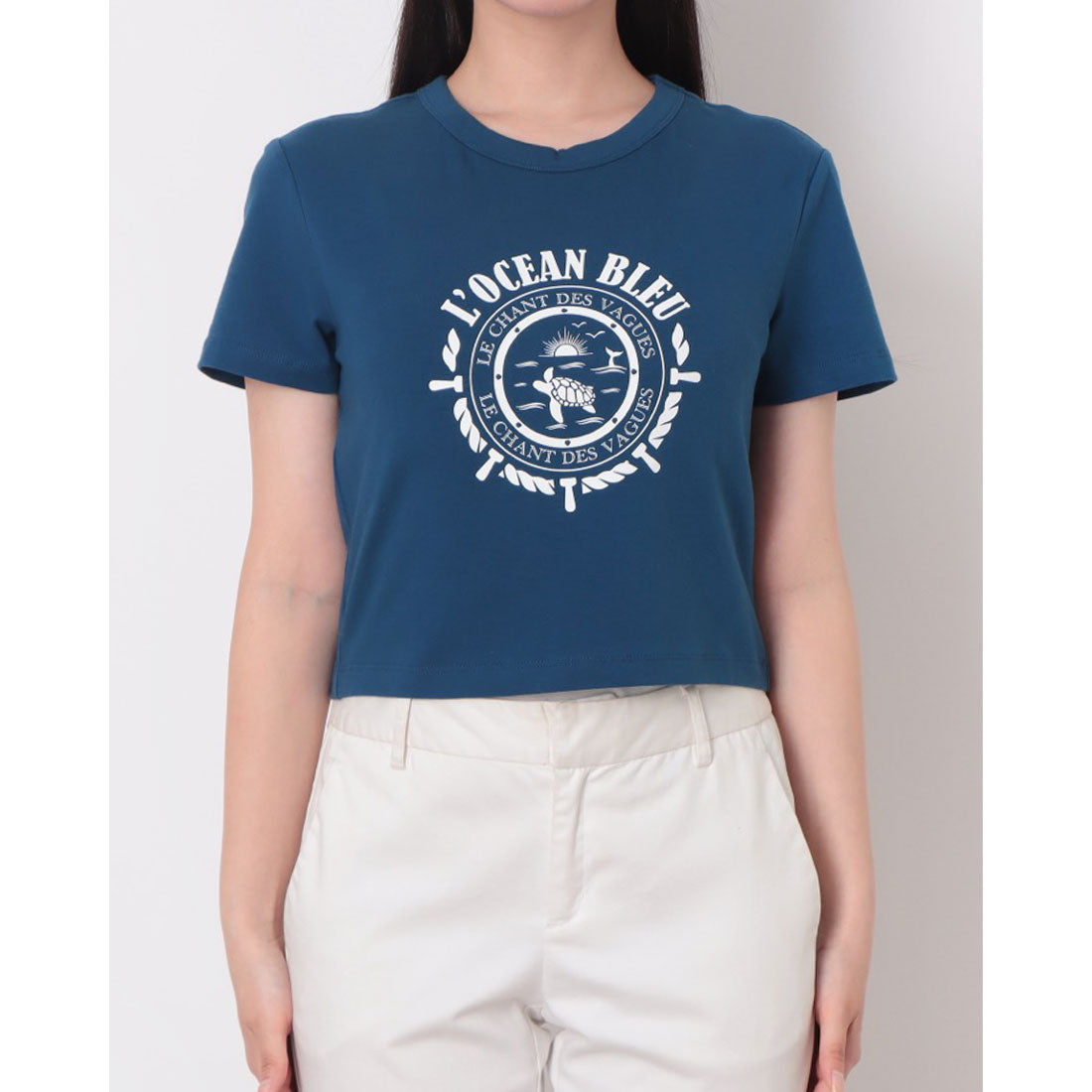ルエブル LOEUVRE Layered Jersey Top （BLUE） BLUE