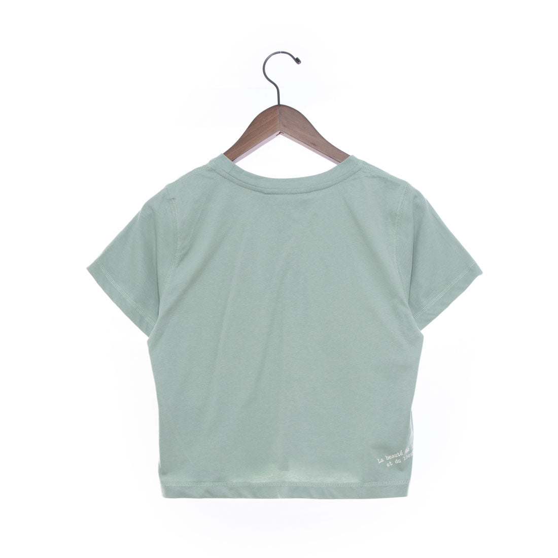 ルエブル LOEUVRE Rough-Lettering Crop T-shirt