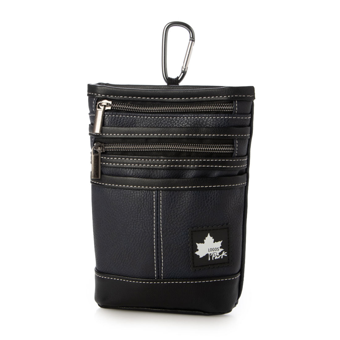 ロゴスパーク LOGOS Park シザーバッグ メンズ チョークバッグ ショルダーバッグ ダブルファスナー カジュアル タウンユース フェイクレザー （ネイビー） ネイビー