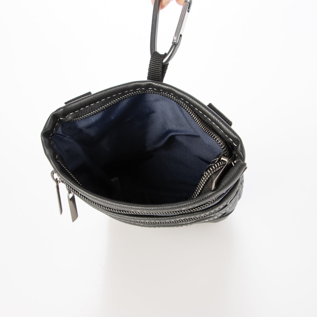 ロゴスパーク LOGOS Park シザーバッグ メンズ チョークバッグ ショルダーバッグ ダブルファスナー カジュアル タウンユース フェイクレザー （ネイビー） ネイビー