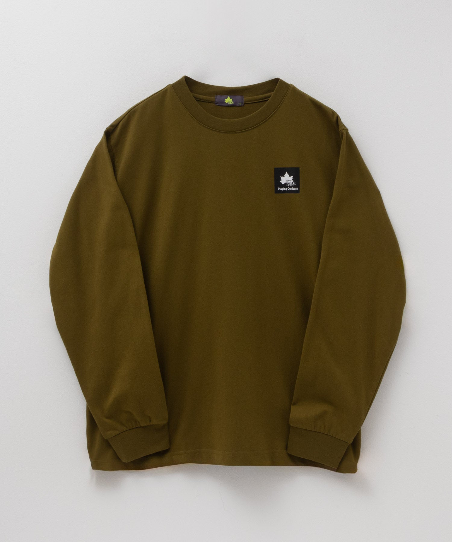 ロゴスパーク LOGOS Park BOXプリント長袖Tシャツ （カーキ） カーキ