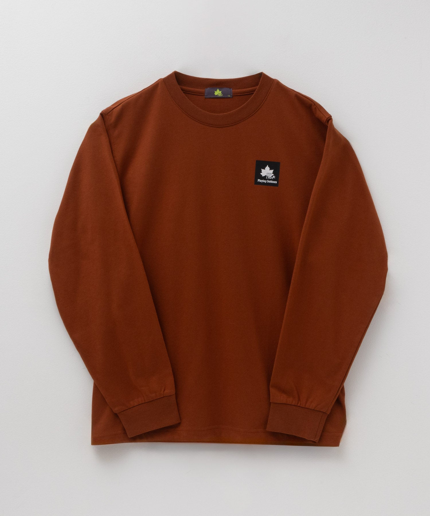 ロゴスパーク LOGOS Park BOXプリント長袖Tシャツ （ダークオレンジ） ダークオレンジ