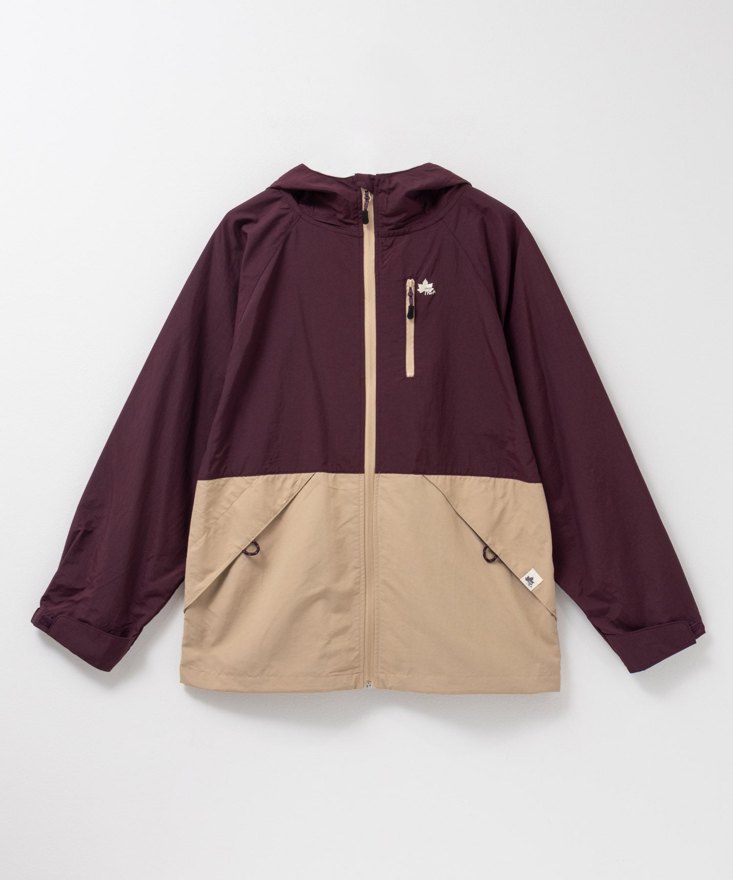 ロゴスパーク LOGOS Park 撥水マウンテンパーカー （ワイン×ベージュ） ワイン×ベージュ