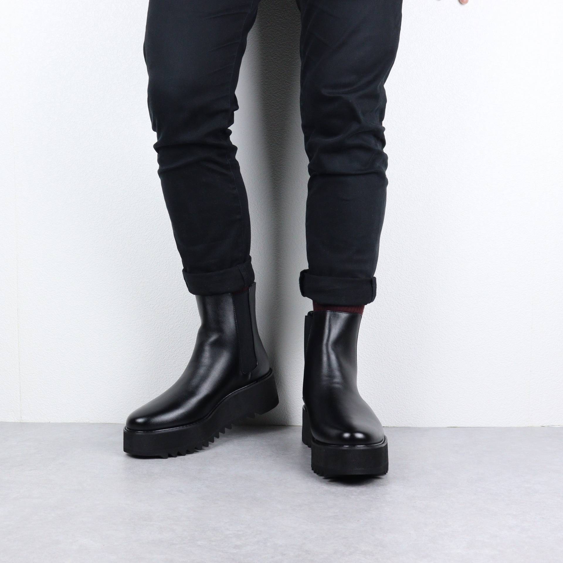 LoveHunter Thick-soled Shark Sole Side Gore Boots/1713