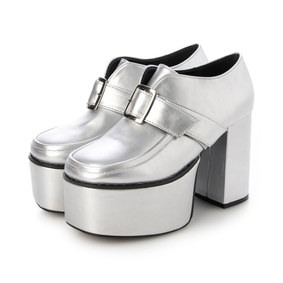 LoveHunter heel shoes with buckle embellishment at the center/1570