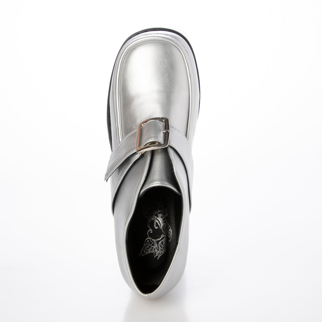 LoveHunter heel shoes with buckle embellishment at the center/1570