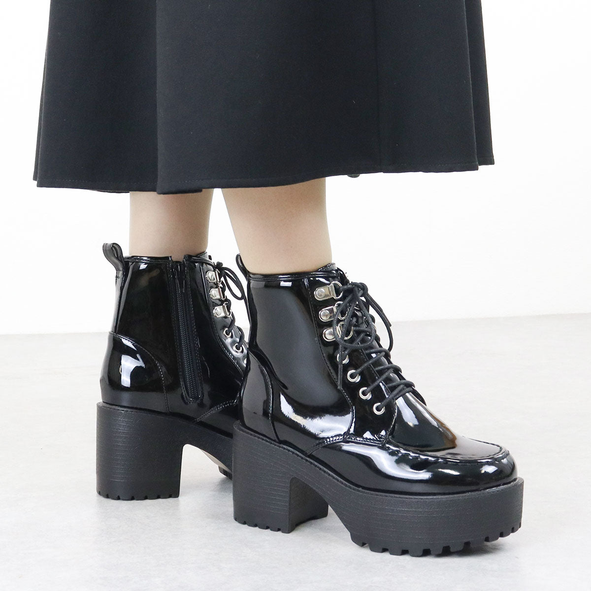 Love Hunter Thick-soled Mocha Lace-up Boots/1614