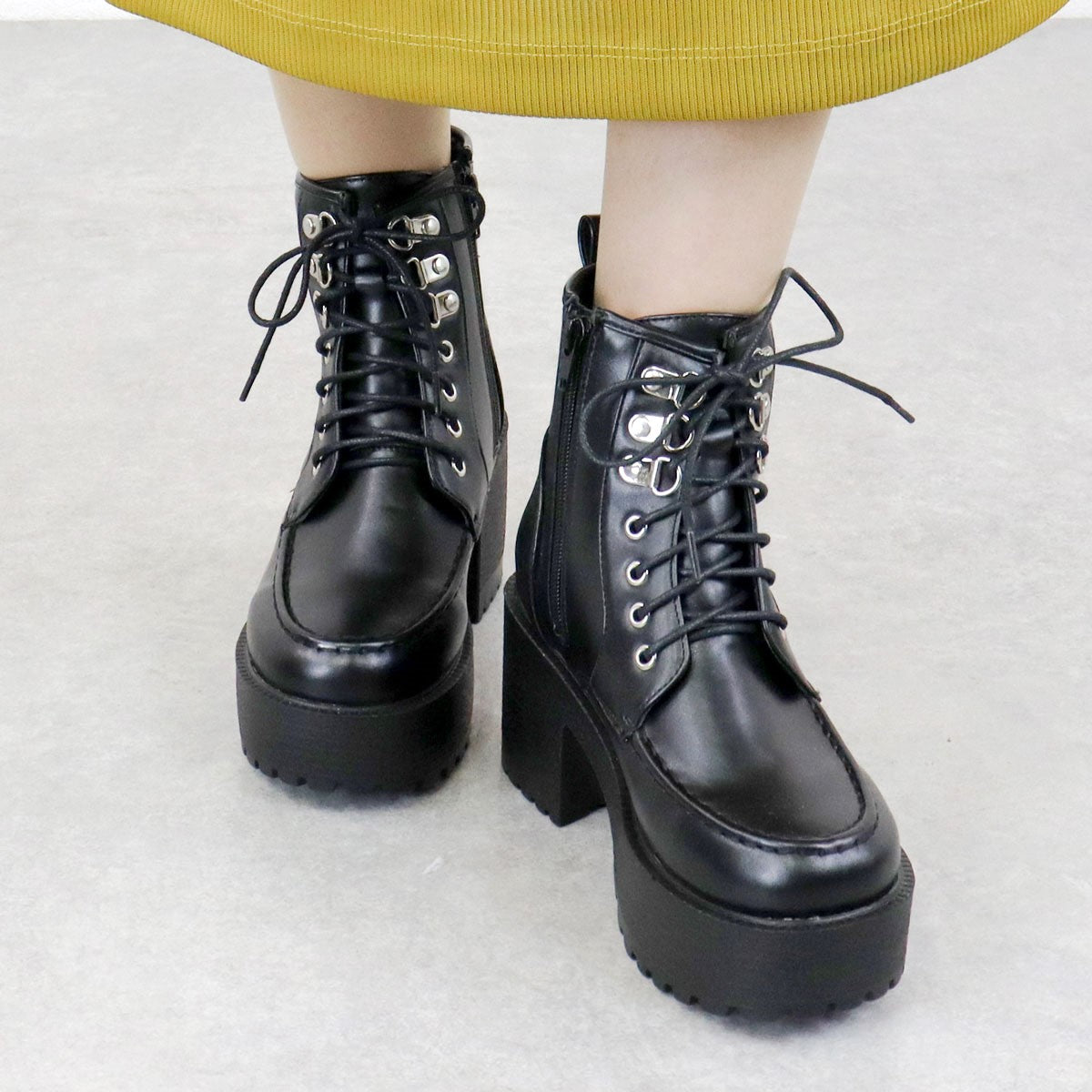 Love Hunter Thick-soled Mocha Lace-up Boots/1614