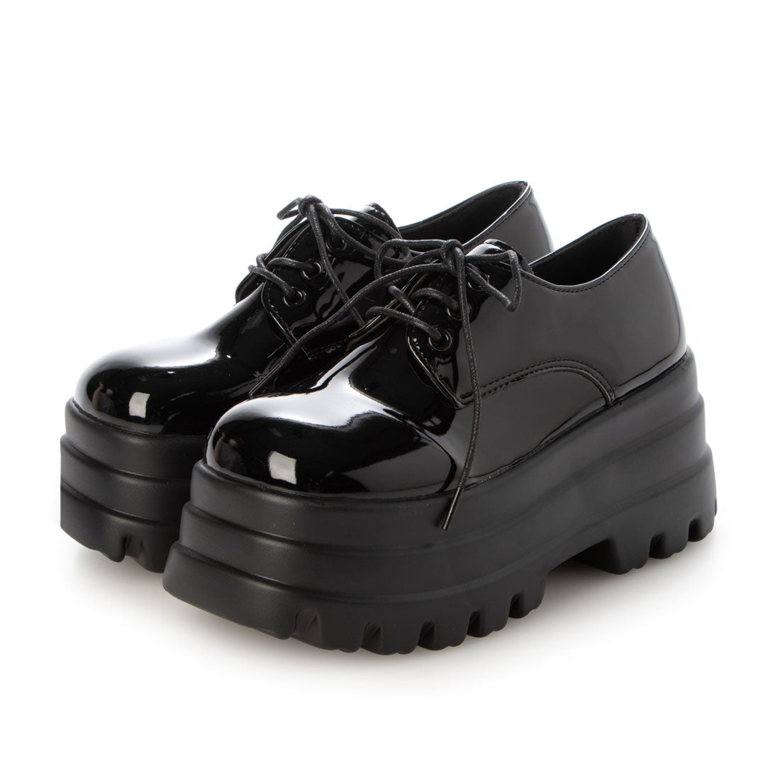 LoveHunter Lightweight Thick Sole Triple Sole Plain Lace-Up Shoes / 1692