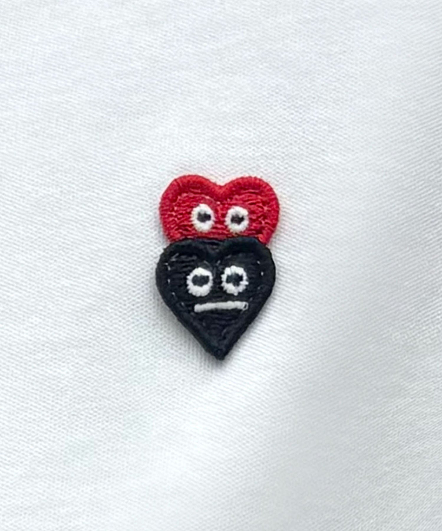 ロワ LOWO 綿混選べる2タイプワンポイント刺繍シンプルTシャツ カットソー （Aタイプ） Aタイプ